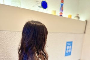 ロング×毛先裾カラー